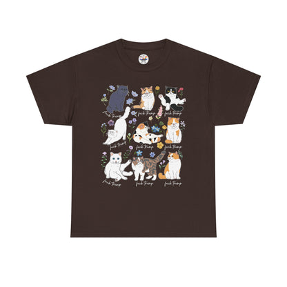 Cat F Trump Graphic Tee - Cute Cats Illustration