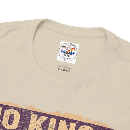 No Kings In America Cat Tee – Retro Rainbow Political Humor T-Shirt