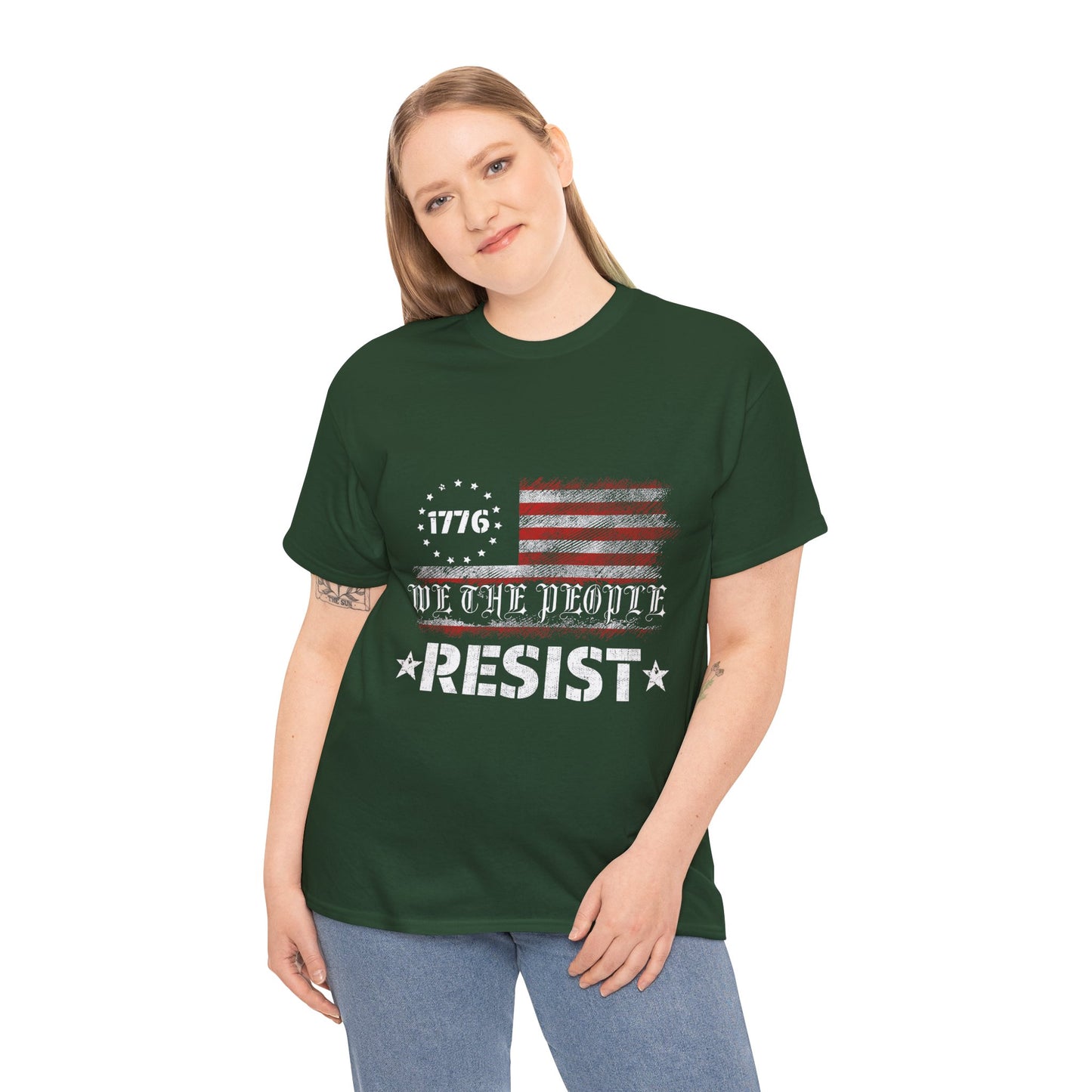 Resist 1776 Tee — 'We The People' Distressed American Flag T-Shirt