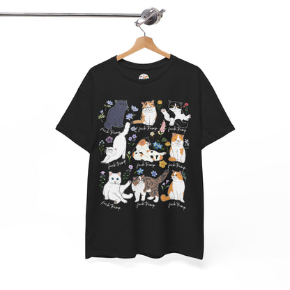 Cat F Trump Graphic Tee - Cute Cats Illustration