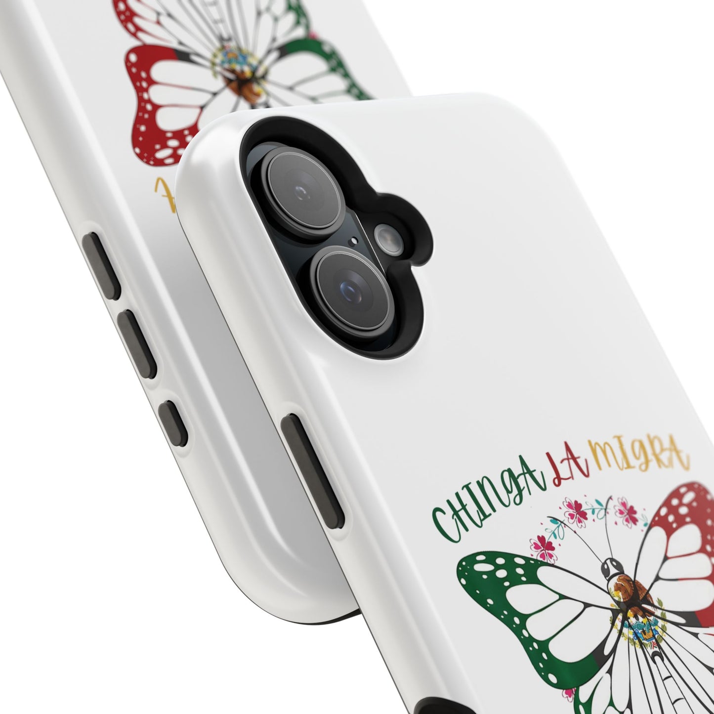 Phone Case — "Chinga La Migra" Mexican Flag Butterfly Impact-Resistant Case