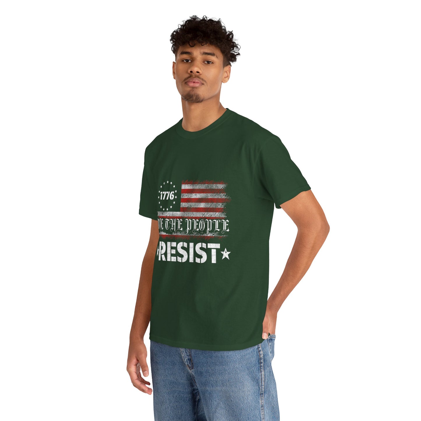 Resist 1776 Tee — 'We The People' Distressed American Flag T-Shirt