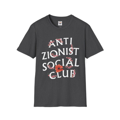 Anti Zionist Social Club T-Shirt — Floral Protest Graphic Tee