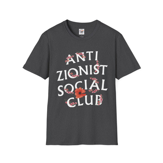 Anti Zionist Social Club T-Shirt — Floral Protest Graphic Tee