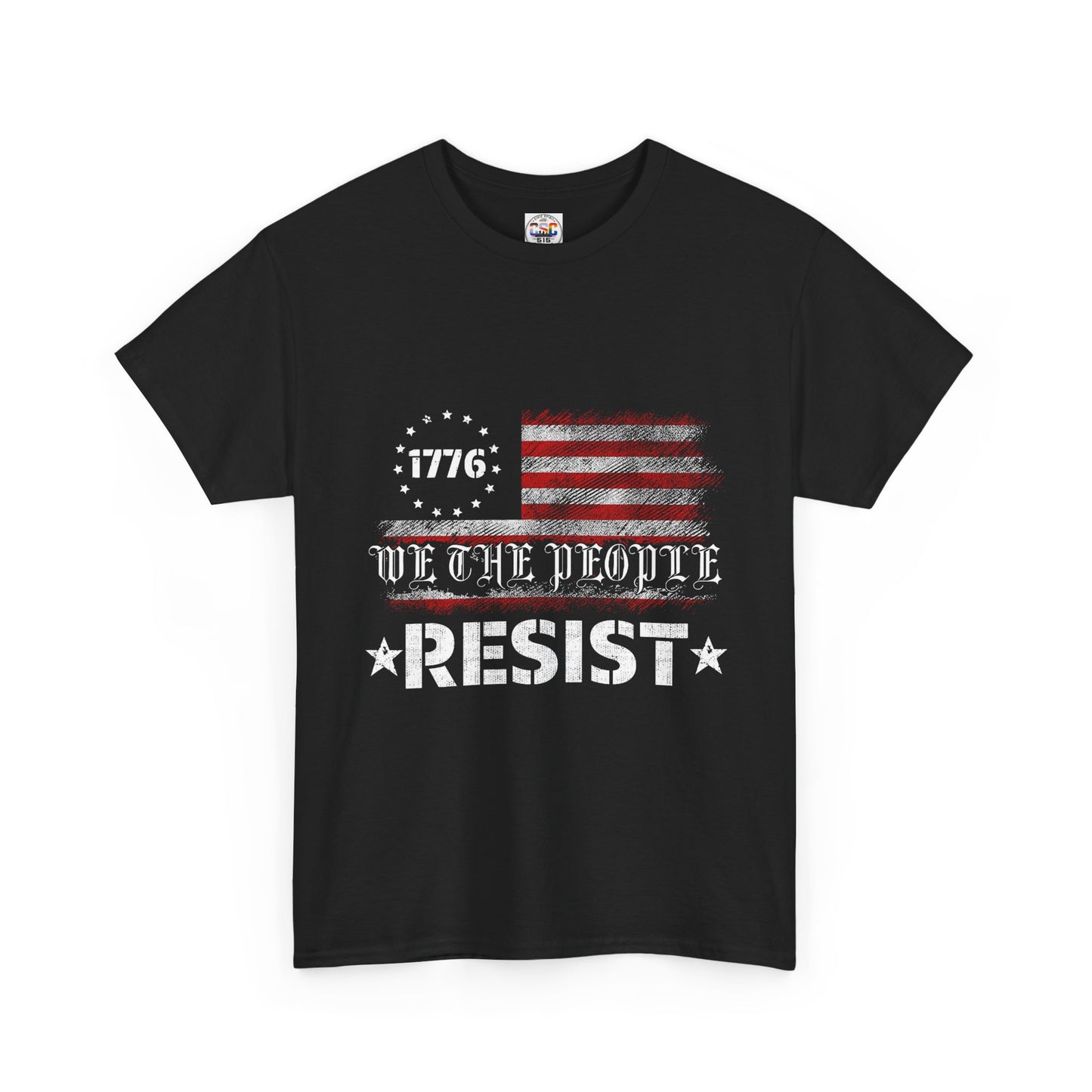 Resist 1776 Tee — 'We The People' Distressed American Flag T-Shirt