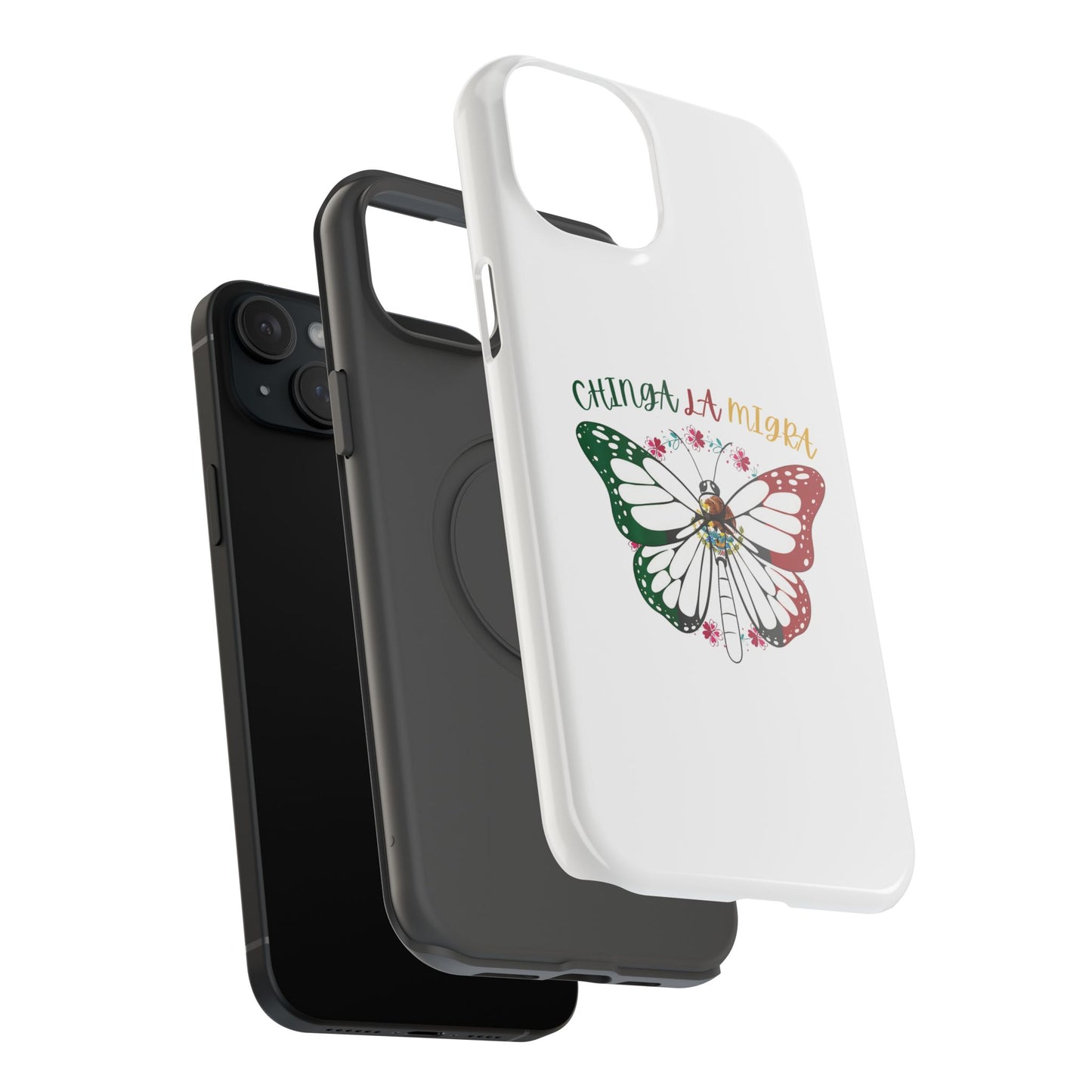 Phone Case — "Chinga La Migra" Mexican Flag Butterfly Impact-Resistant Case