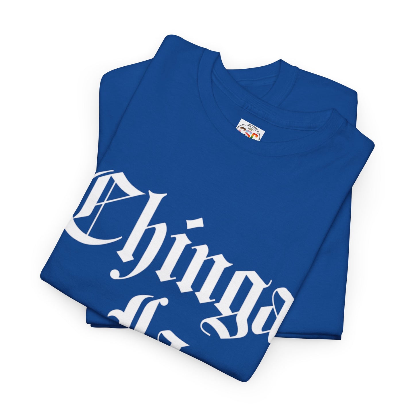 Graphic Tee — "Chinga La Migra" Bold Gothic Statement Shirt
