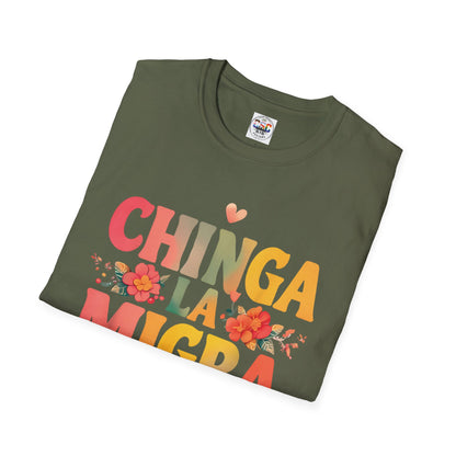 Chinga La Migra Floral T-Shirt – Bold Spanish Protest Tee
