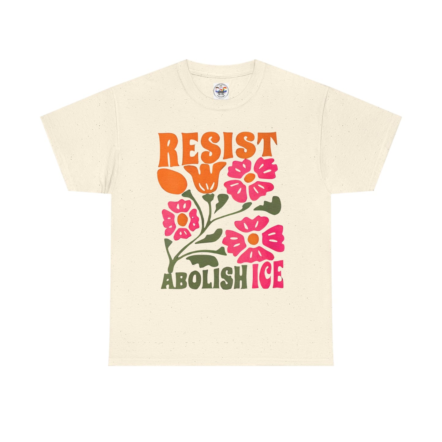 Resist Abolish ICE Floral Tee