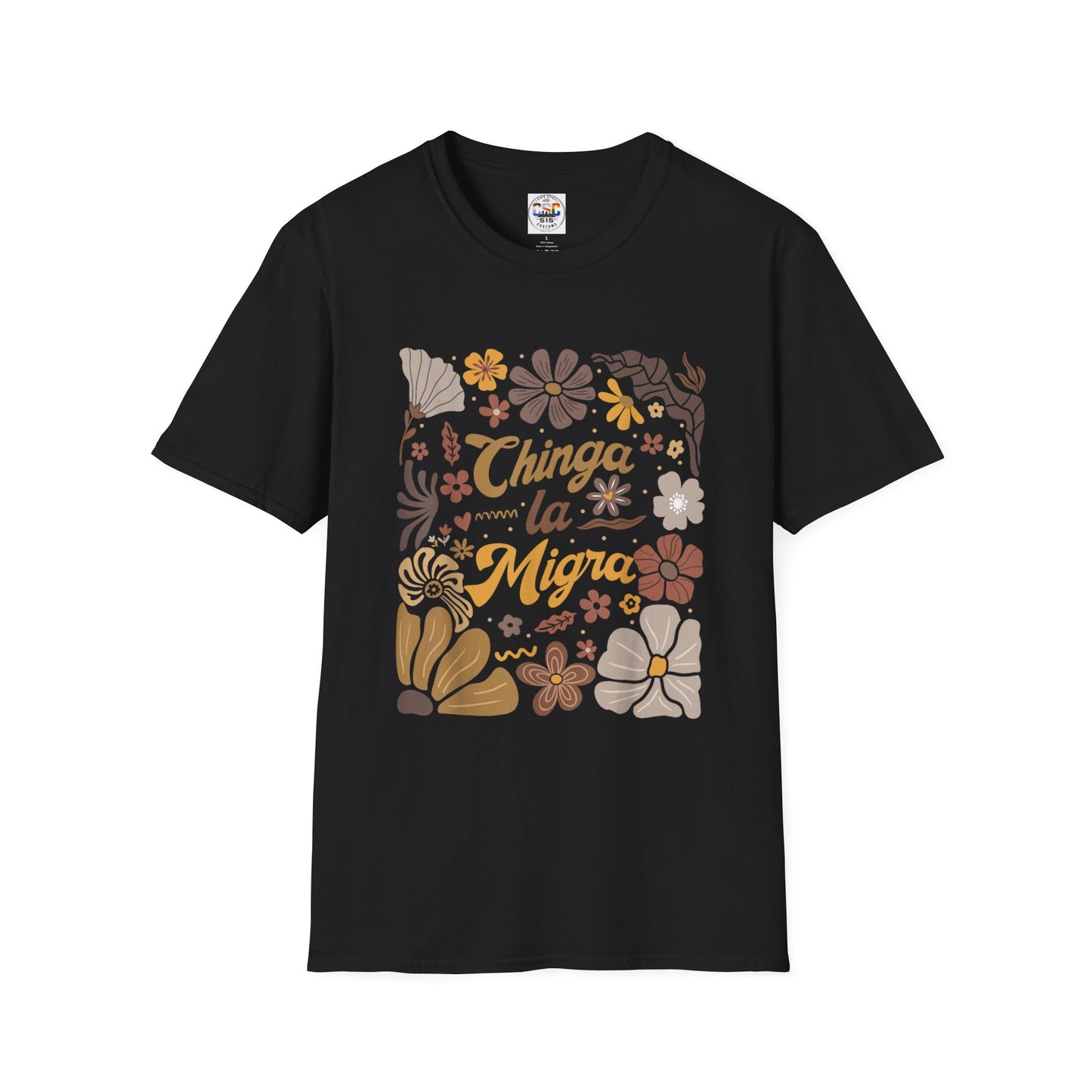 Retro Brown Floral Mexican Pride Tee