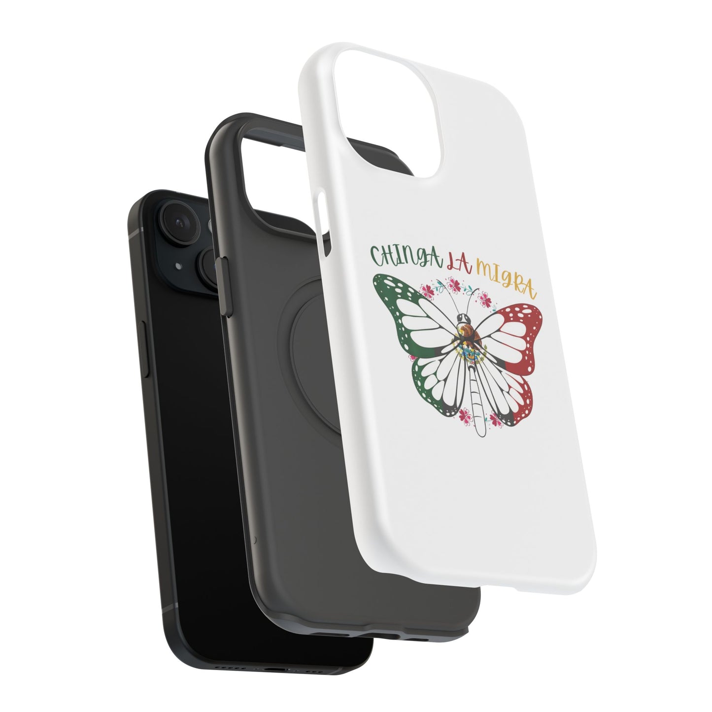 Phone Case — "Chinga La Migra" Mexican Flag Butterfly Impact-Resistant Case