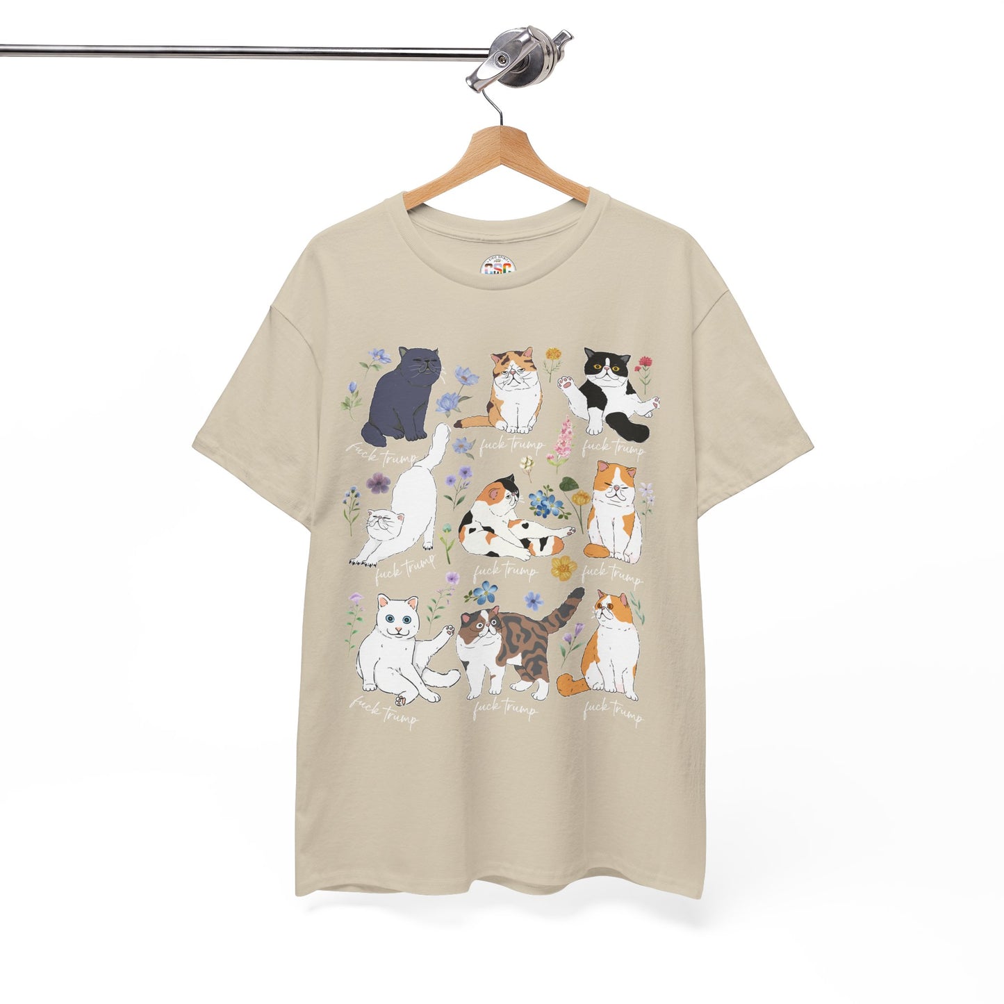 Cat F Trump Graphic Tee - Cute Cats Illustration