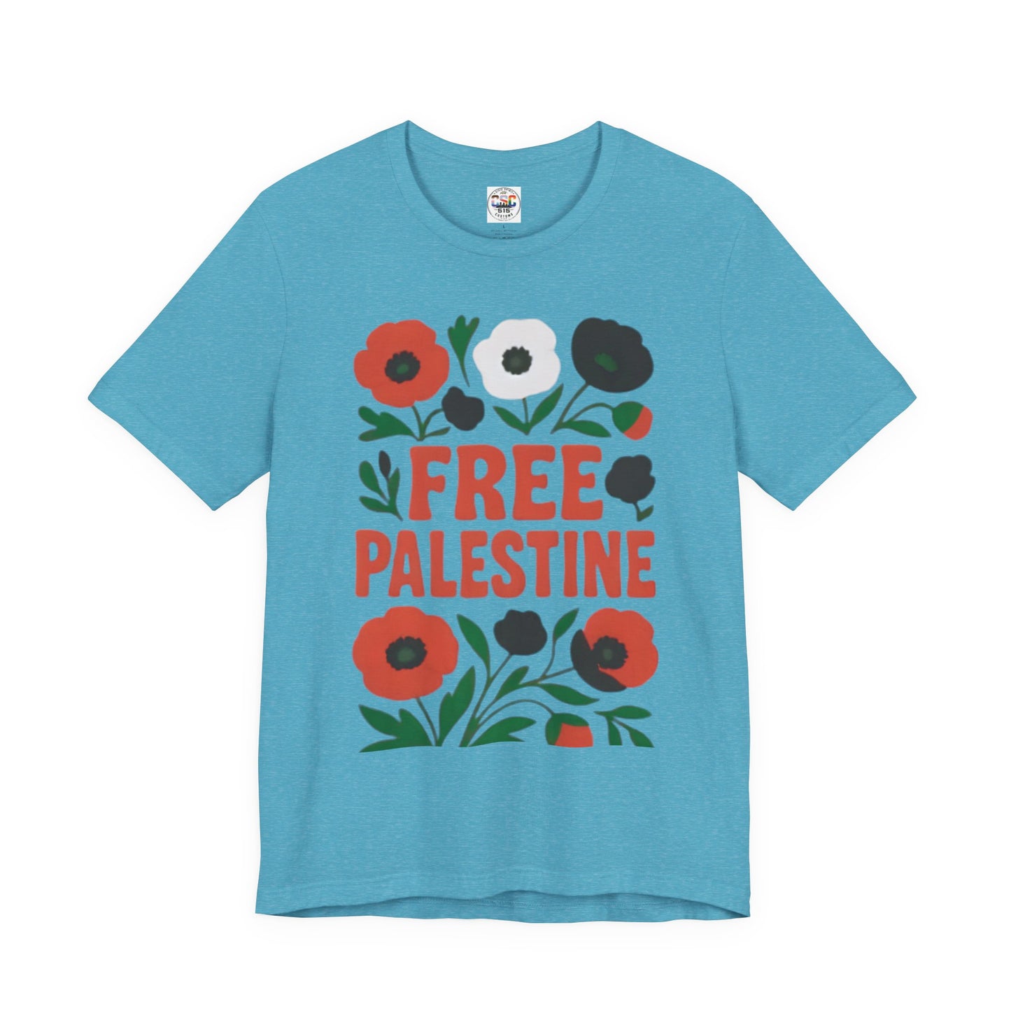 Free Palestine Floral Tee