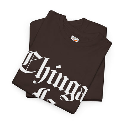 Graphic Tee — "Chinga La Migra" Bold Gothic Statement Shirt