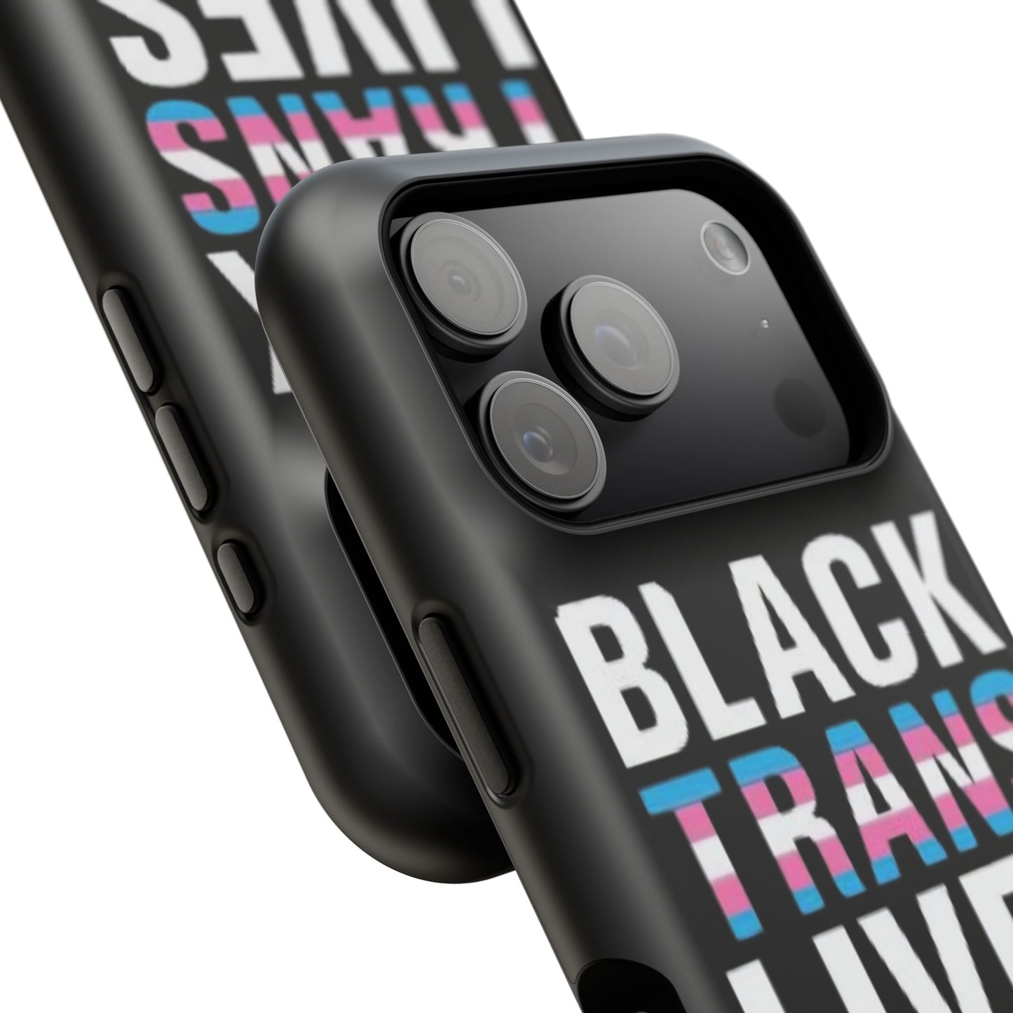 Impact-Resistant Phone Case — “Black Trans Lives Matter” Bold Activist Design