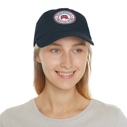 Dad Hat — Round Leather Patch 'Pedophile Protectors' Political Satire Cap