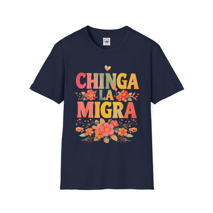 Chinga La Migra Floral T-Shirt – Bold Spanish Protest Tee