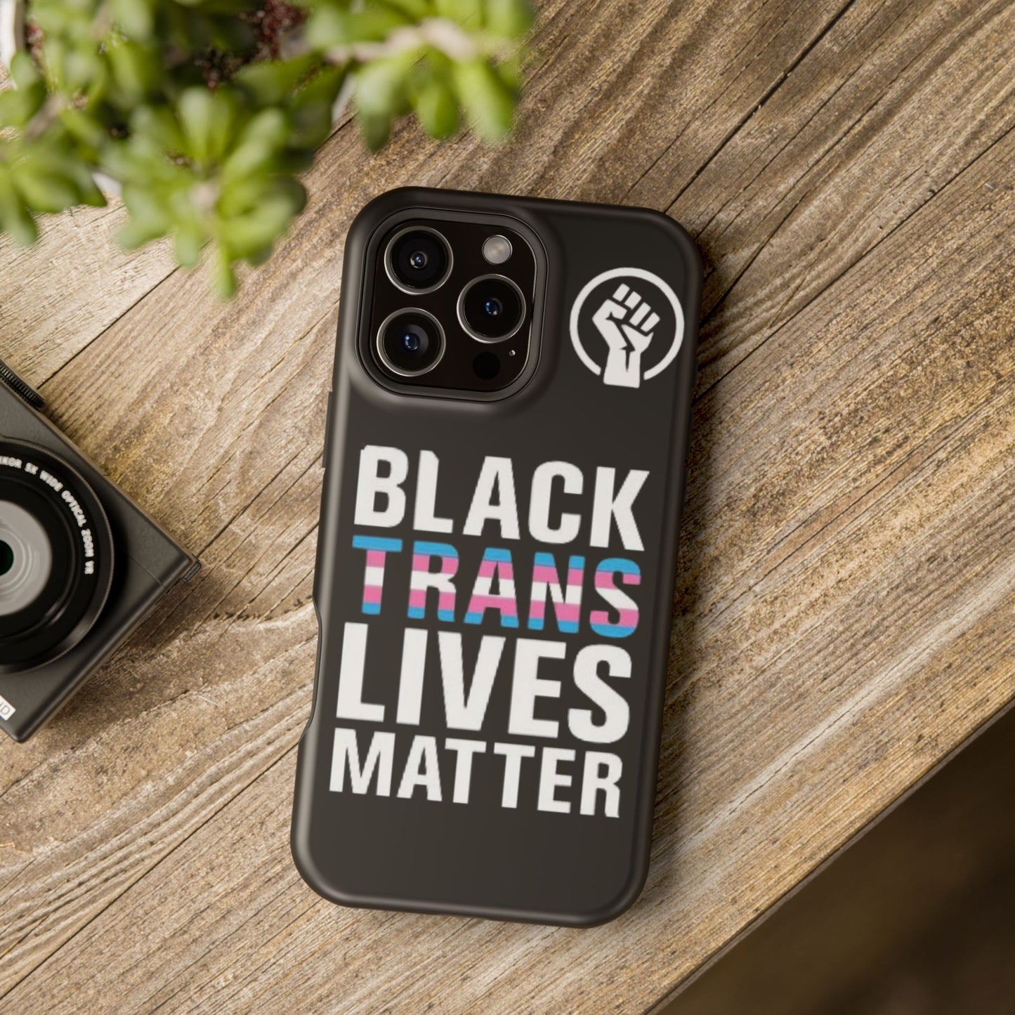 Impact-Resistant Phone Case — “Black Trans Lives Matter” Bold Activist Design