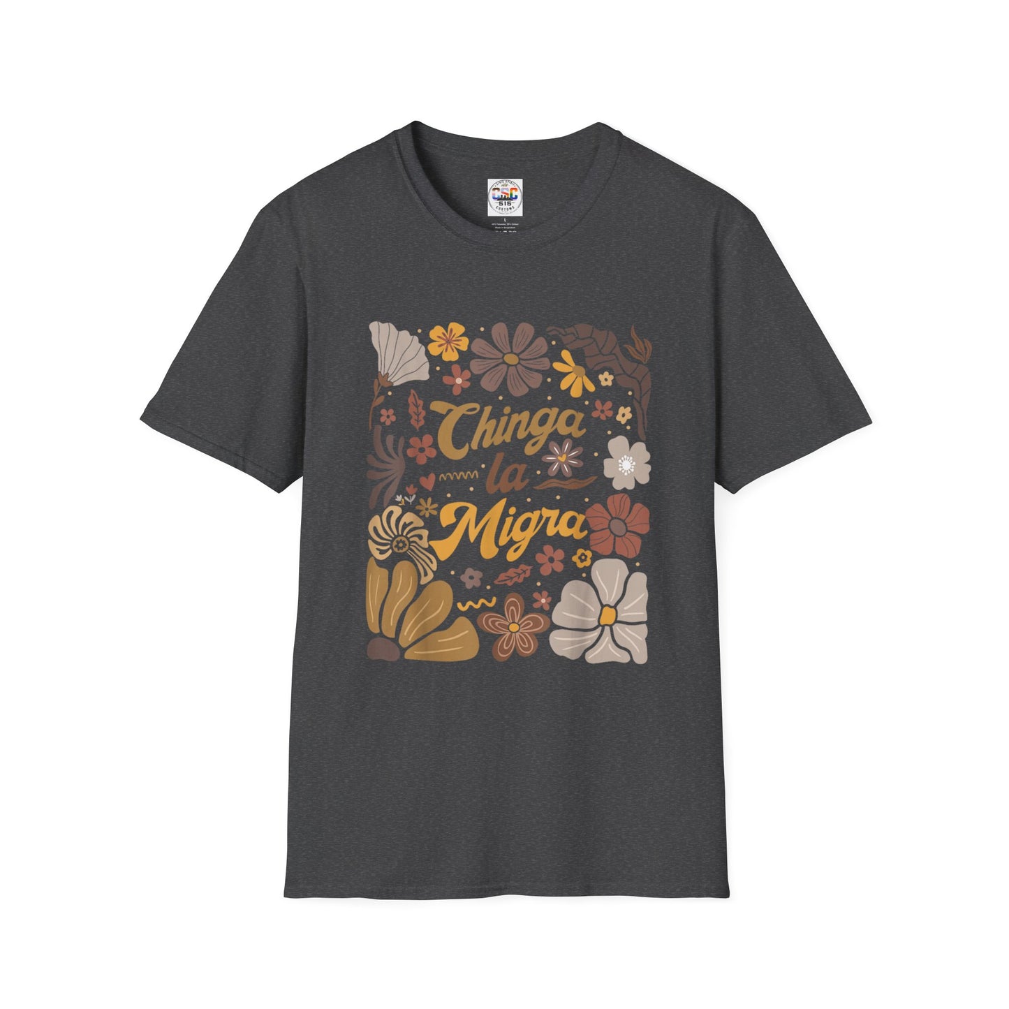 Retro Brown Floral Mexican Pride Tee