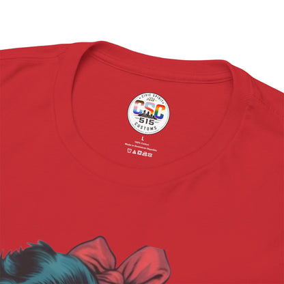 Graphic Tee — Retro Pin-Up Woman with 'Is He Dead Yet?' Sassy Vintage Design