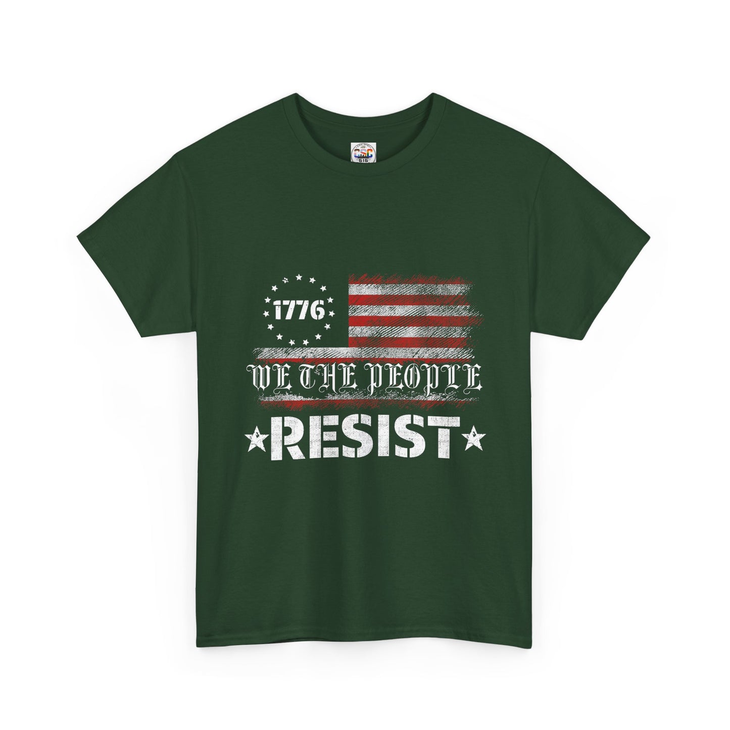 Resist 1776 Tee — 'We The People' Distressed American Flag T-Shirt