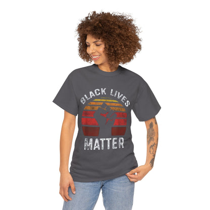 Black Lives Matter Tee — Retro Sunset Fist Protest T-Shirt