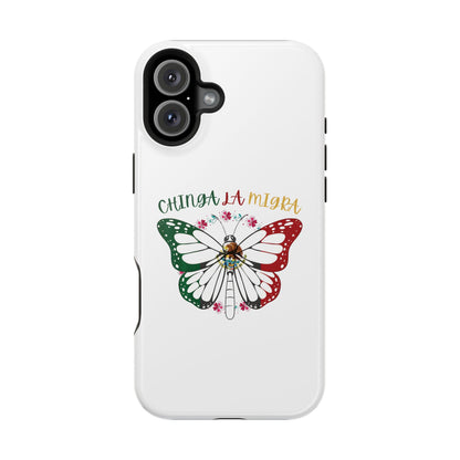 Phone Case — "Chinga La Migra" Mexican Flag Butterfly Impact-Resistant Case