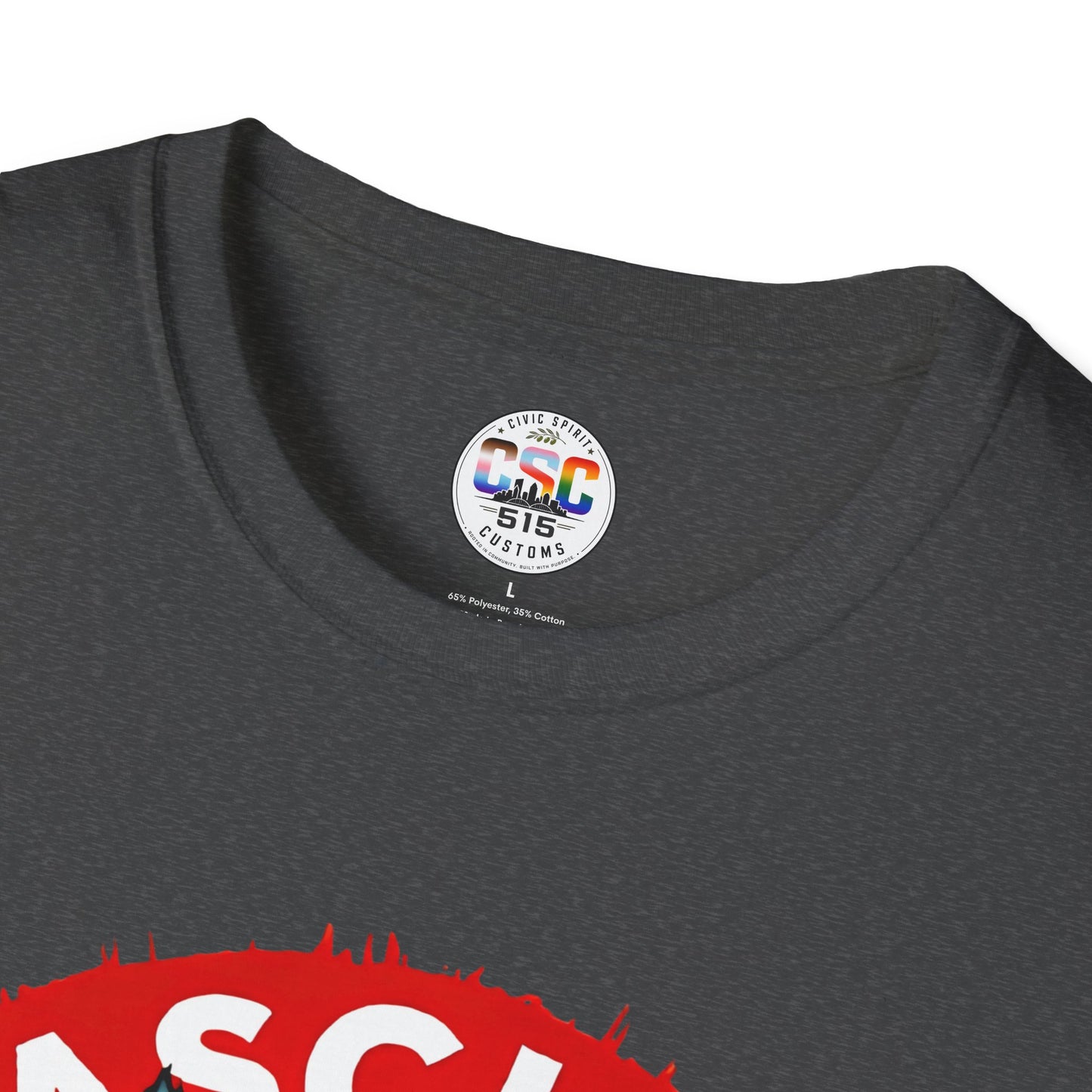 T-Shirt — "Fascists Get Scratches" Angry Black Cat Protest Tee