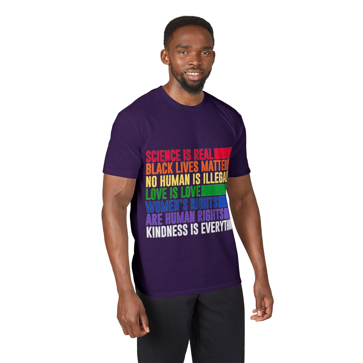 Equality Pride T-Shirt — "Science Is Real, Black Lives Matter" Rainbow Social Justice Tee