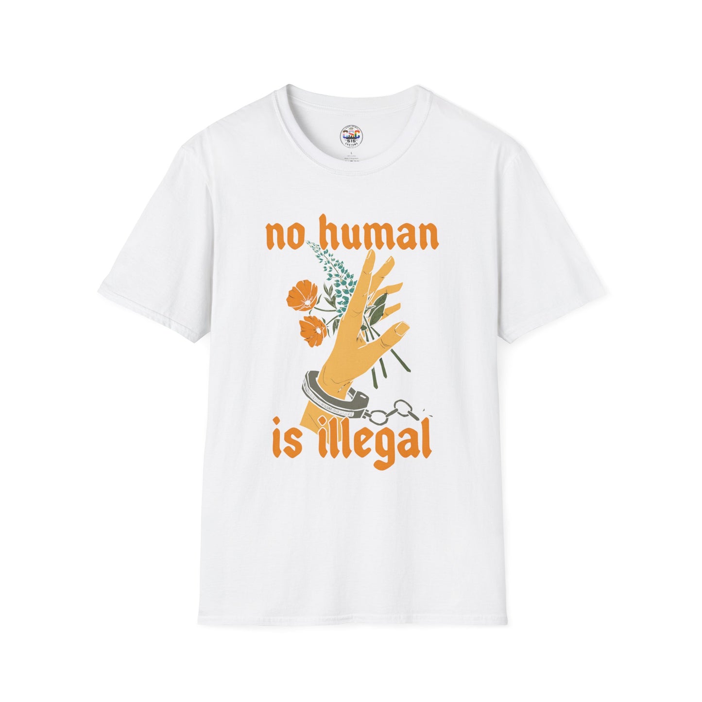 No Human Is Illegal T-Shirt — Immigration Justice Graphic Tee
