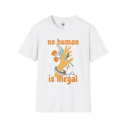 No Human Is Illegal T-Shirt — Immigration Justice Graphic Tee