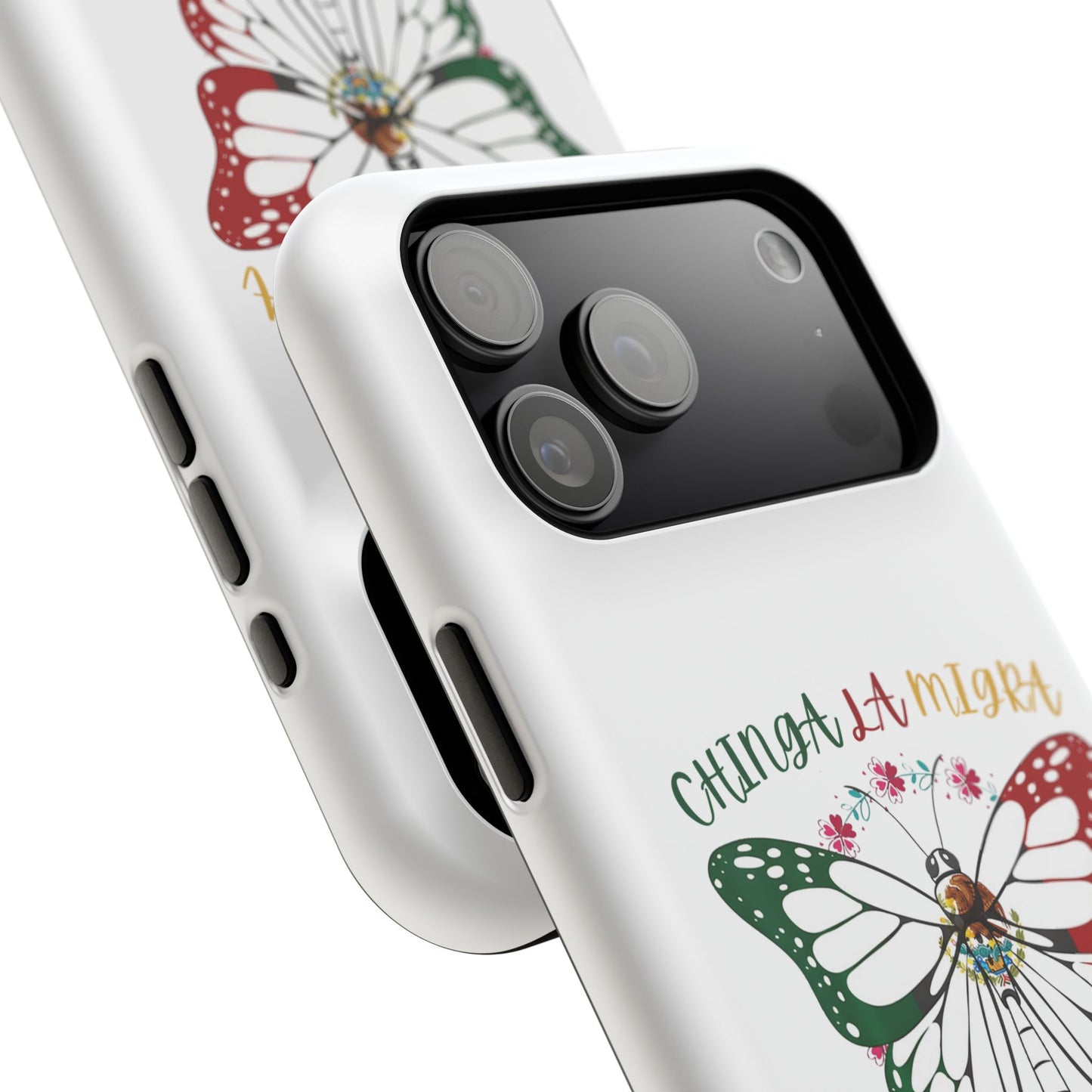 Phone Case — "Chinga La Migra" Mexican Flag Butterfly Impact-Resistant Case