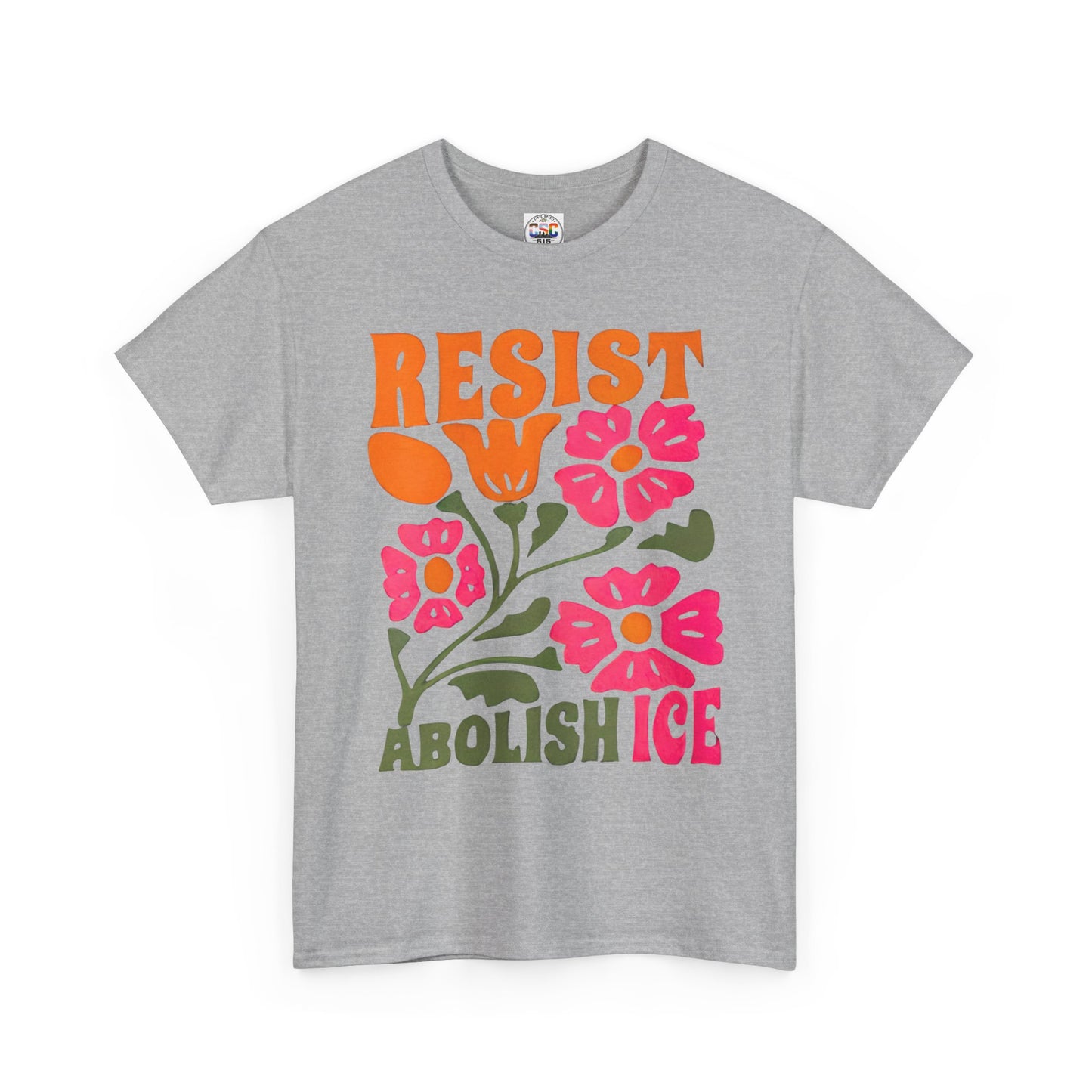 Resist Abolish ICE Floral Tee