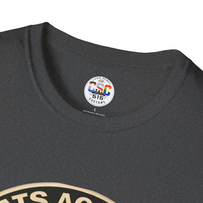 Cats Against Colonizers T‑Shirt — Black Cat with Keffiyeh & Palestine Flag