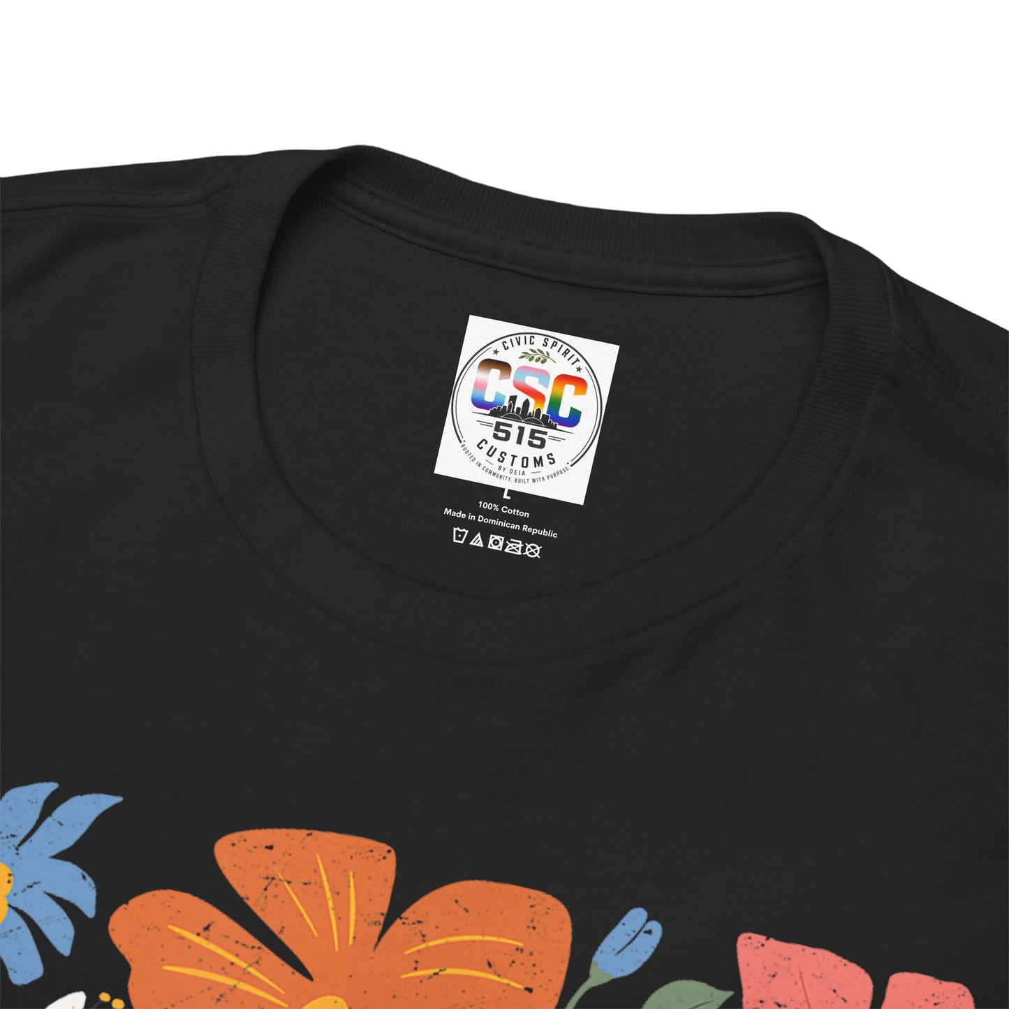 Floral 'Chinga La Migra' Tee - Colorful Latino Pride T-Shirt