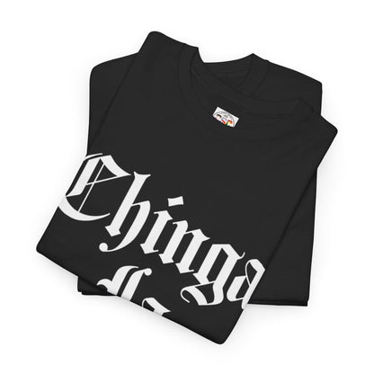 Graphic Tee — "Chinga La Migra" Bold Gothic Statement Shirt