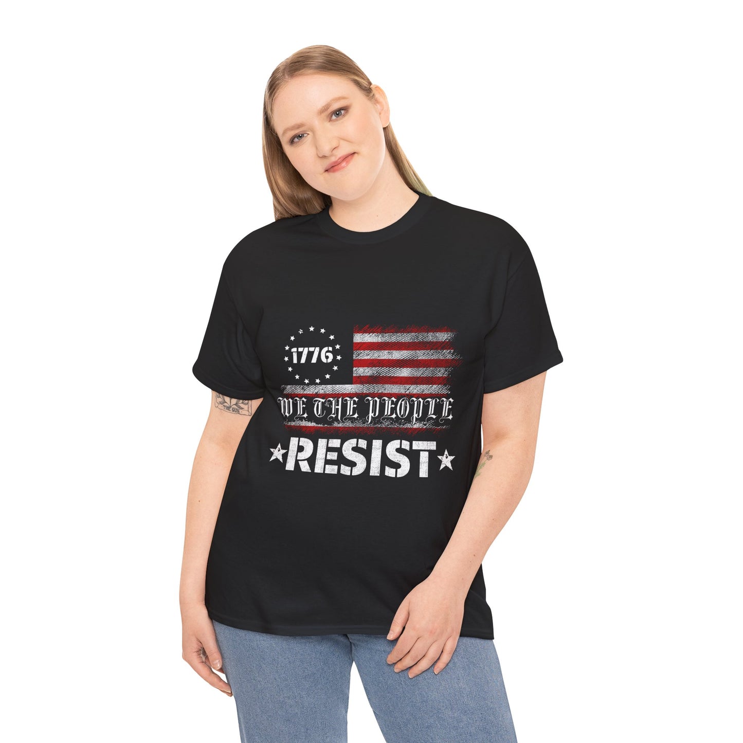 Resist 1776 Tee — 'We The People' Distressed American Flag T-Shirt