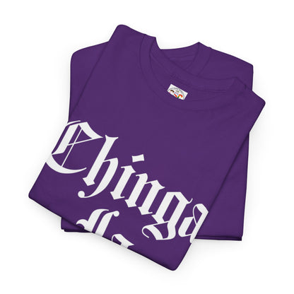 Graphic Tee — "Chinga La Migra" Bold Gothic Statement Shirt