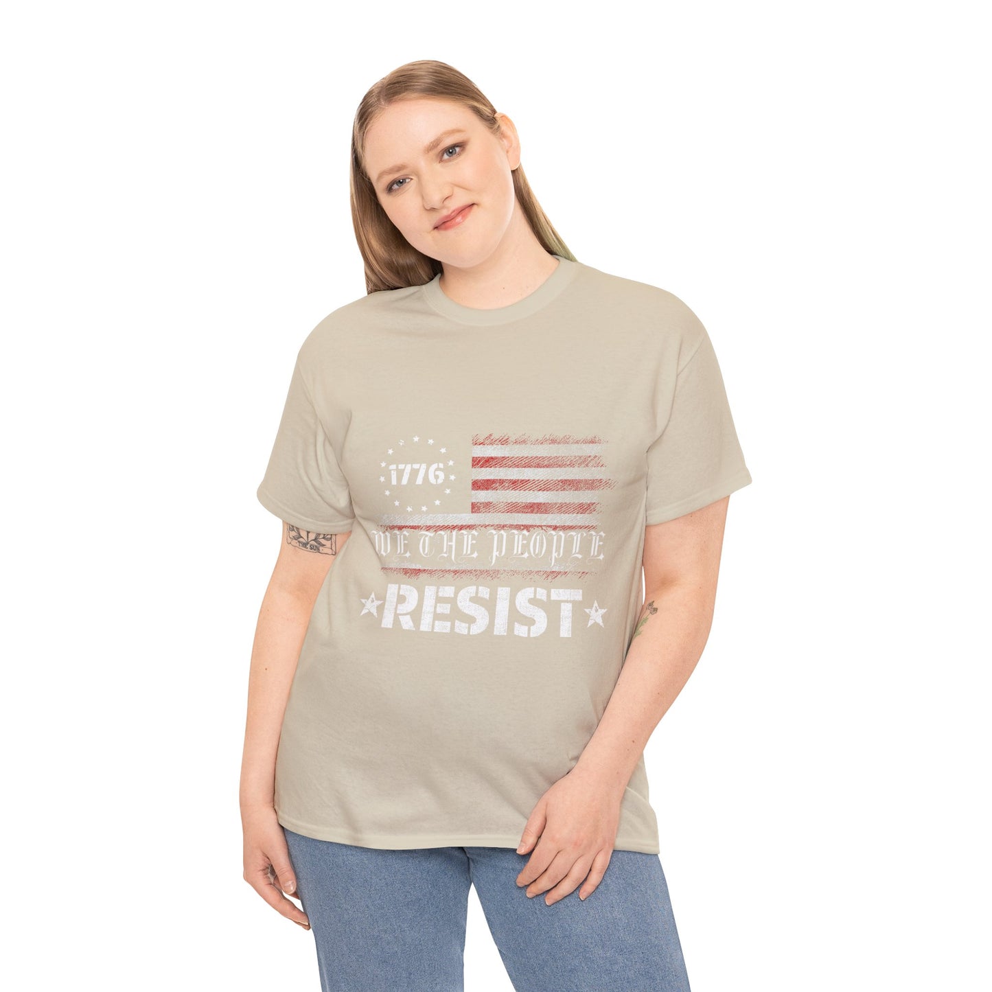 Resist 1776 Tee — 'We The People' Distressed American Flag T-Shirt
