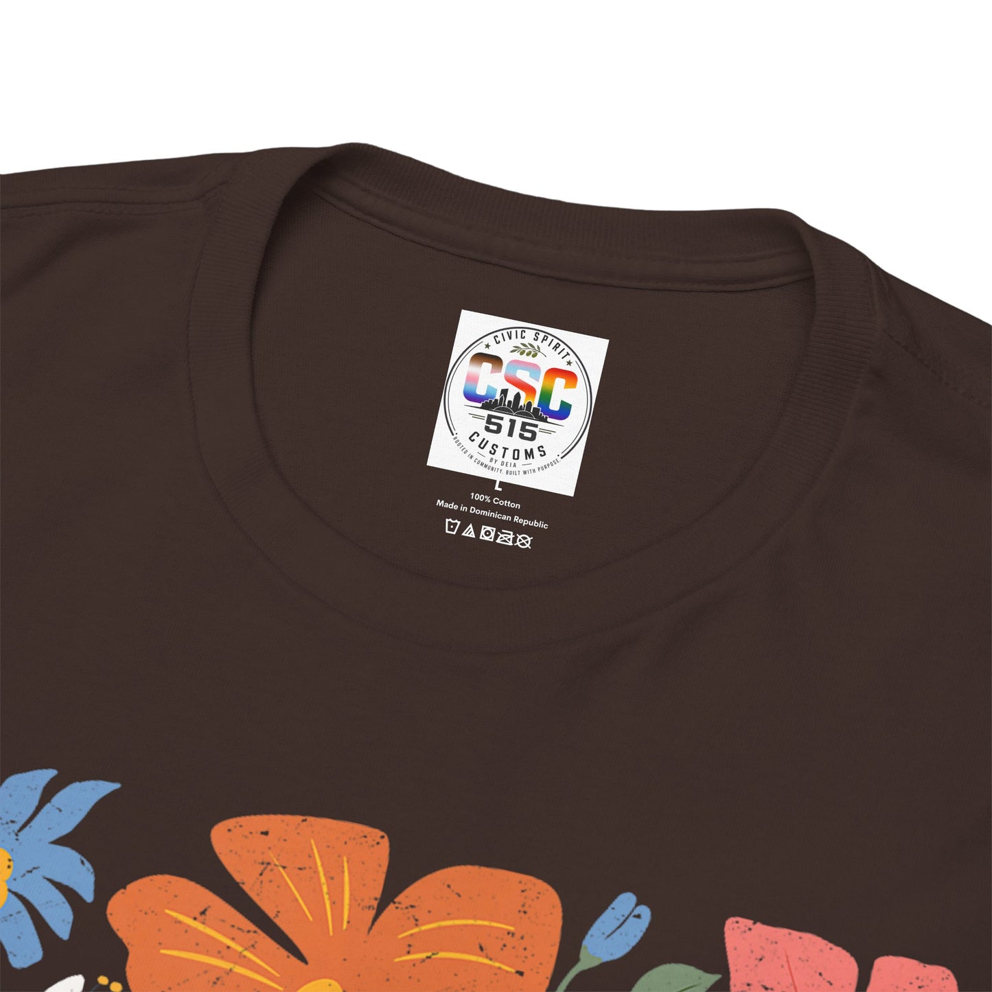 Floral 'Chinga La Migra' Tee - Colorful Latino Pride T-Shirt