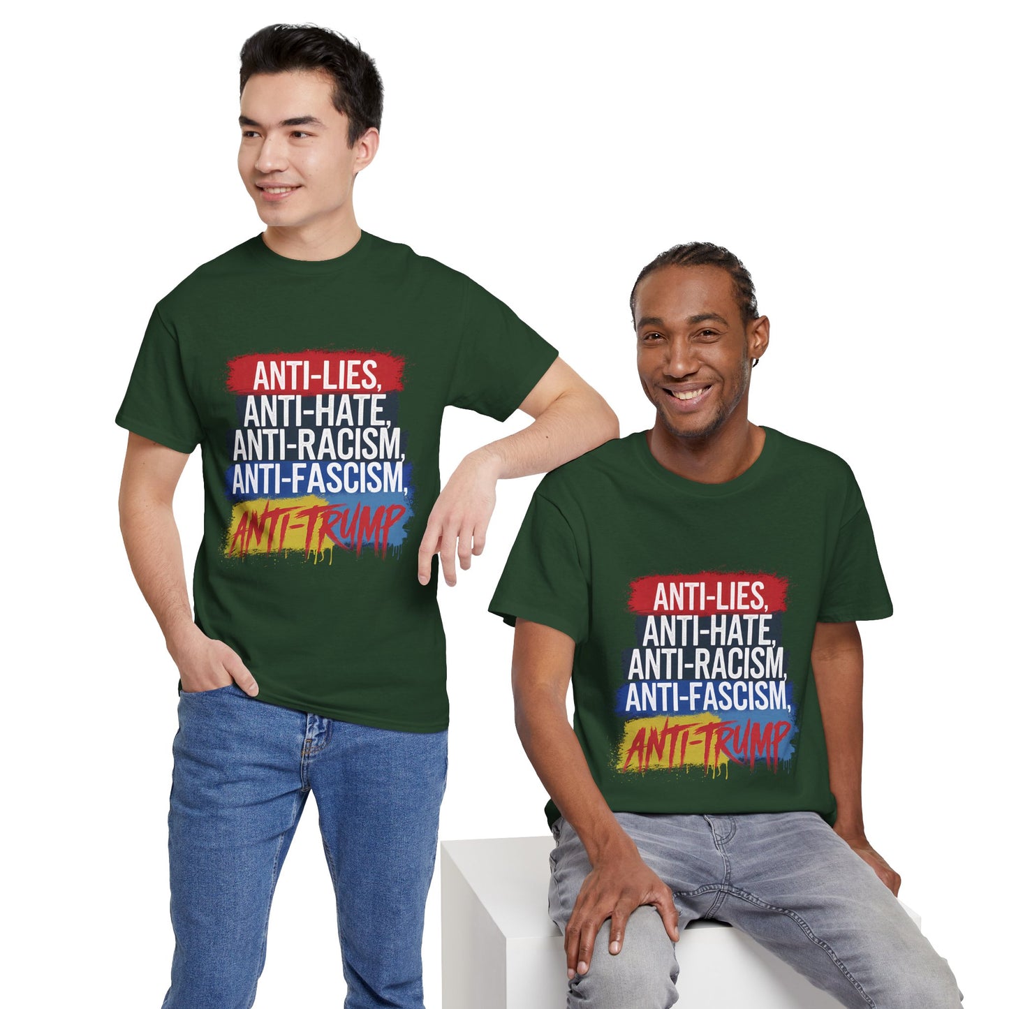 Anti-Lies Anti-Hate Anti-Racism Anti-Fascism Anti-Trump T-Shirt