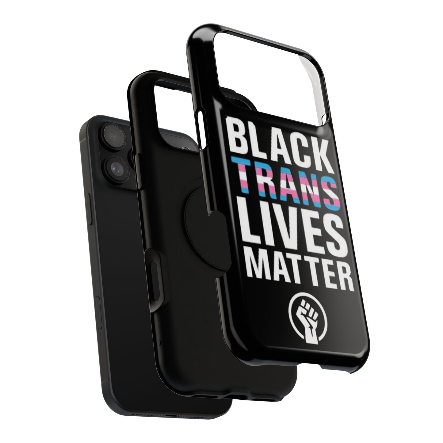 Impact-Resistant Phone Case — “Black Trans Lives Matter” Bold Activist Design