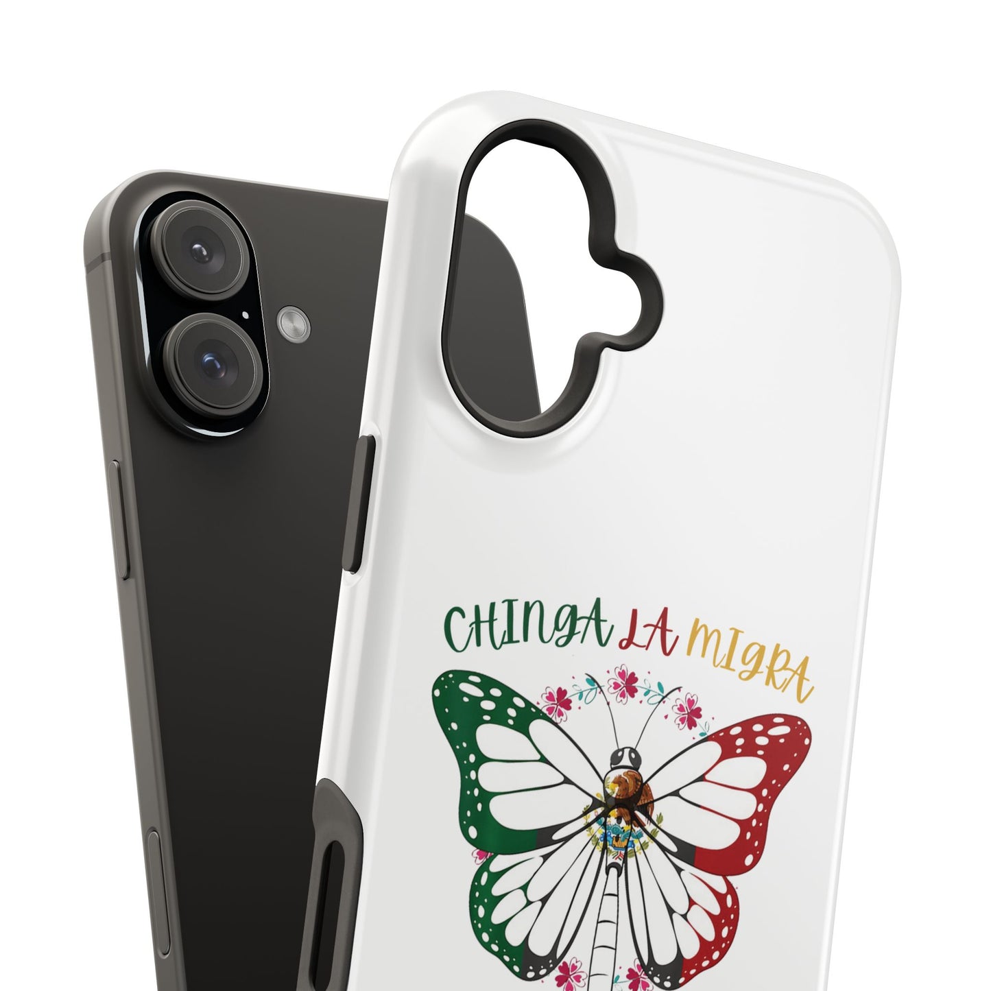 Phone Case — "Chinga La Migra" Mexican Flag Butterfly Impact-Resistant Case