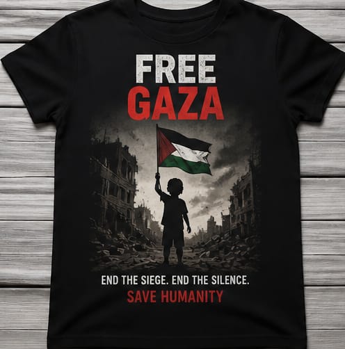 Free Gaza T-Shirt — End the Siege Poster Tee