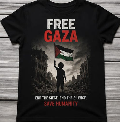 Free Gaza T-Shirt — End the Siege Poster Tee