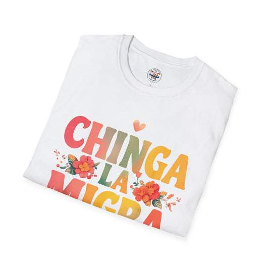 Chinga La Migra Floral T-Shirt – Bold Spanish Protest Tee