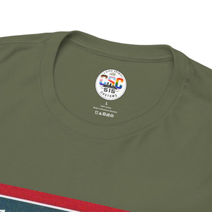 Graphic Tee — Distressed Political Portrait with Red Strike-Through