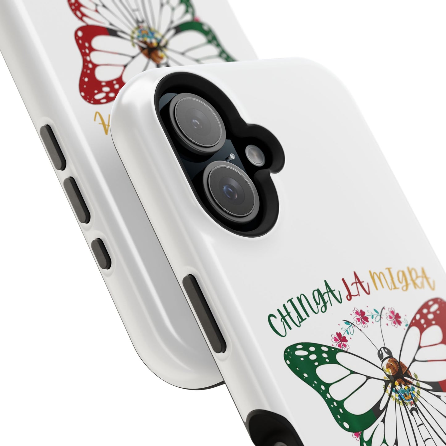 Phone Case — "Chinga La Migra" Mexican Flag Butterfly Impact-Resistant Case