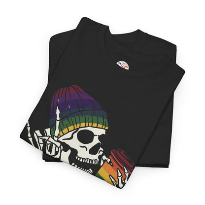 Skull Coffee Tee — "Stay woke, Stay caffeinated, Stay resilient" Graphic T-Shirt