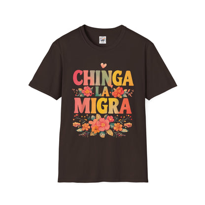 Chinga La Migra Floral T-Shirt – Bold Spanish Protest Tee